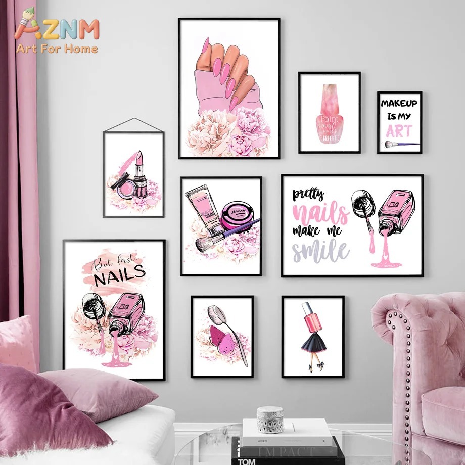 Makeup Is Beauty Quotes - AZNM Arte de Parede em Tela