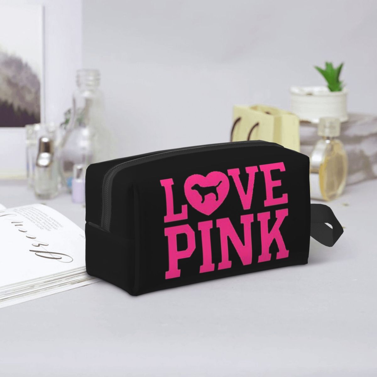 Beauty Love Makeup - Bolsa de Maquiagem Love Pink, Organizador