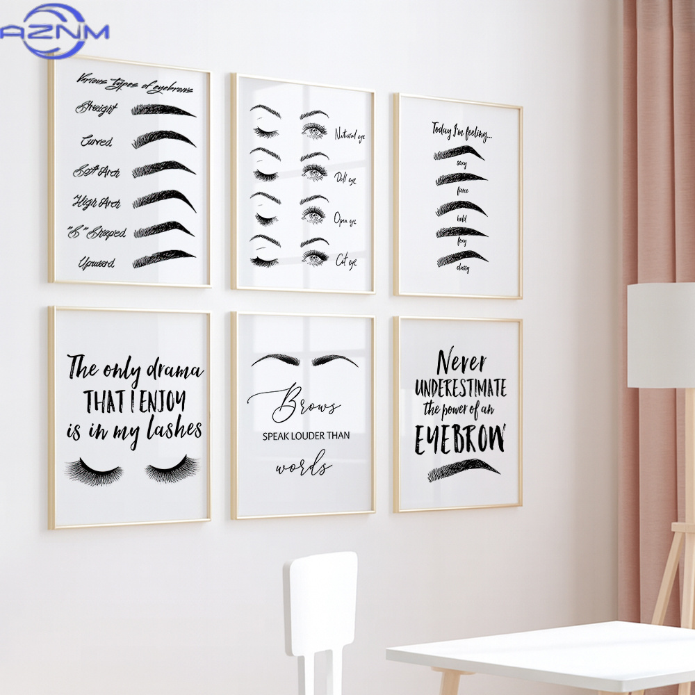 Conjunto de 6 Impressões de Ar - Makeup Is Beauty Quotes avaliação e preço