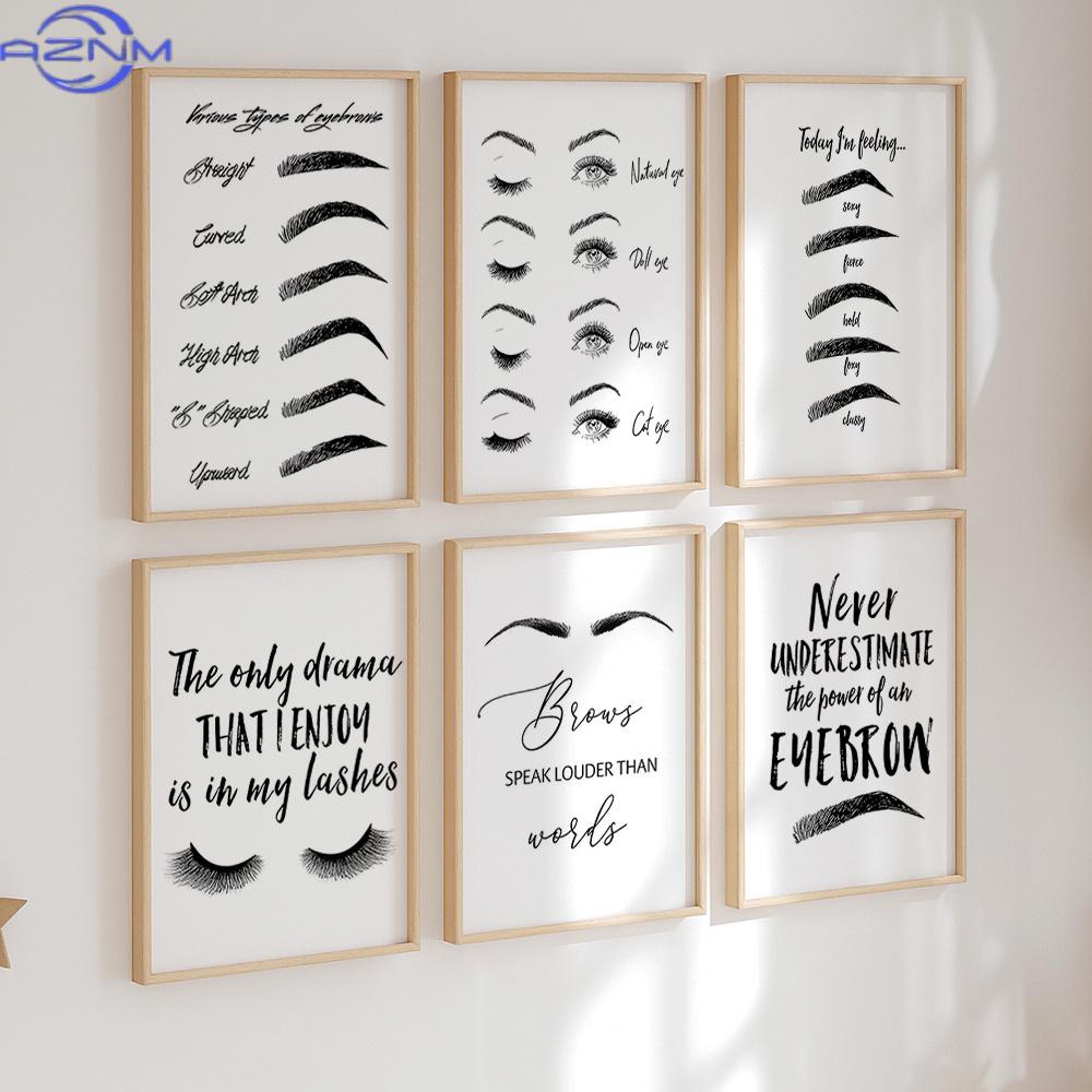 Conjunto de 6 Impressões de Ar - Makeup Is Beauty Quotes avaliação e preço