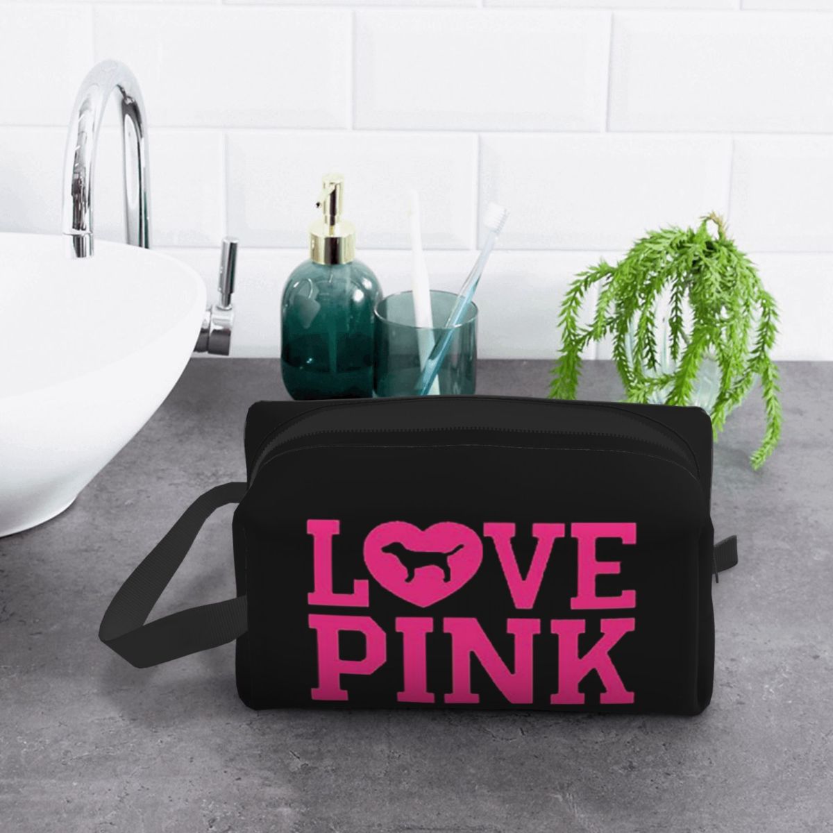 Bolsa de Maquiagem Love Pink,  - Beauty Love Makeup avaliação e preço