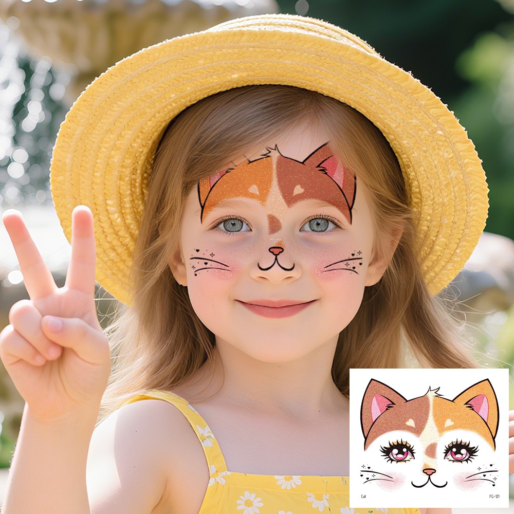 10 folhas glitter animal rosto - Beauty Makeup Pictures avaliação e preço