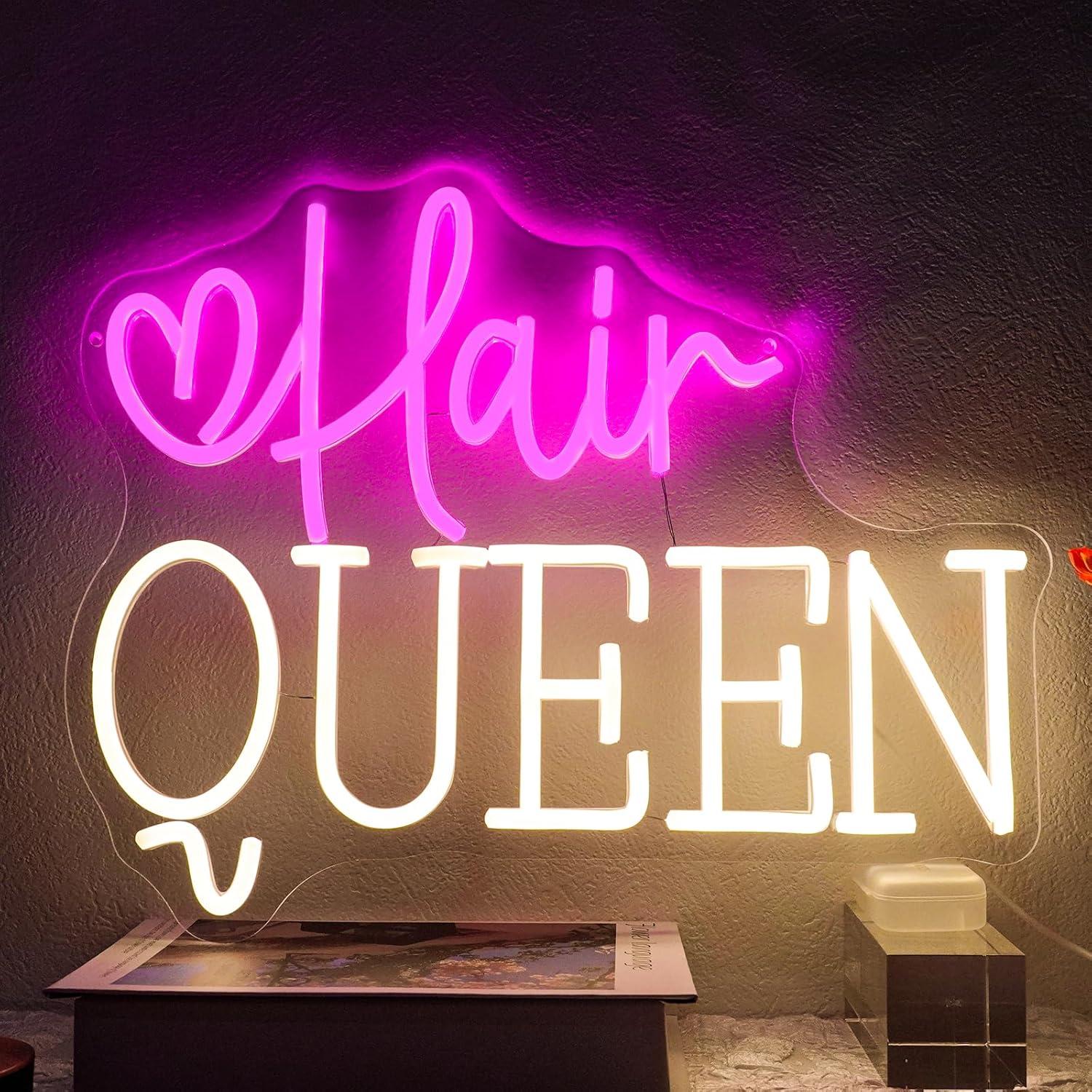 Letreiro Neon 'Rainha do Cabel - Beauty Queen Makeup Studio avaliação e preço