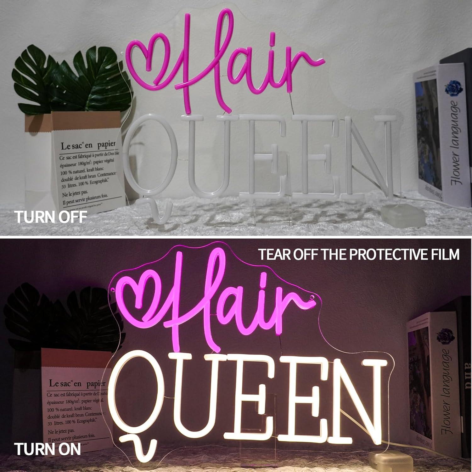 Letreiro Neon 'Rainha do Cabel - Beauty Queen Makeup Studio avaliação e preço