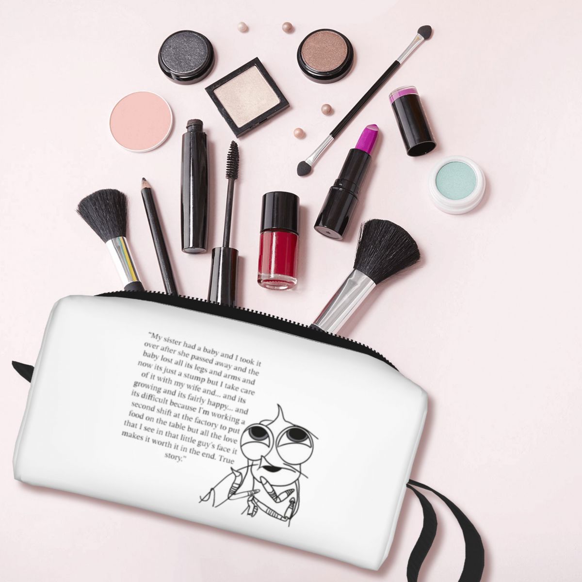 Shark Tales Shrimp Quote Bolsa - Makeup Is Beauty Quotes avaliação e preço