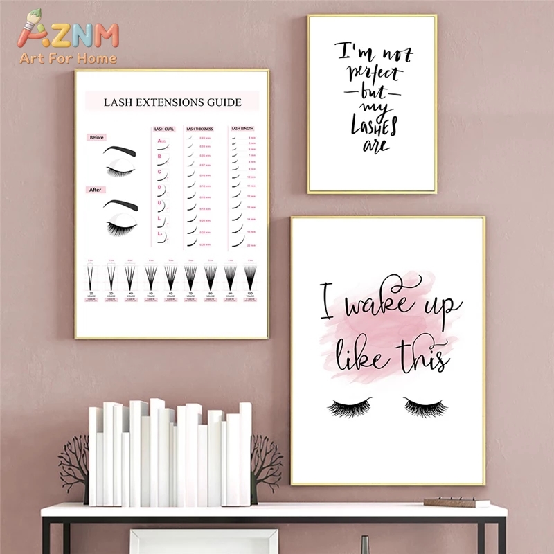 Quadro Decorativo em Tela AZNM - Makeup Is Beauty Quotes avaliação e preço
