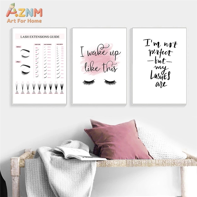 Quadro Decorativo em Tela AZNM - Makeup Is Beauty Quotes avaliação e preço
