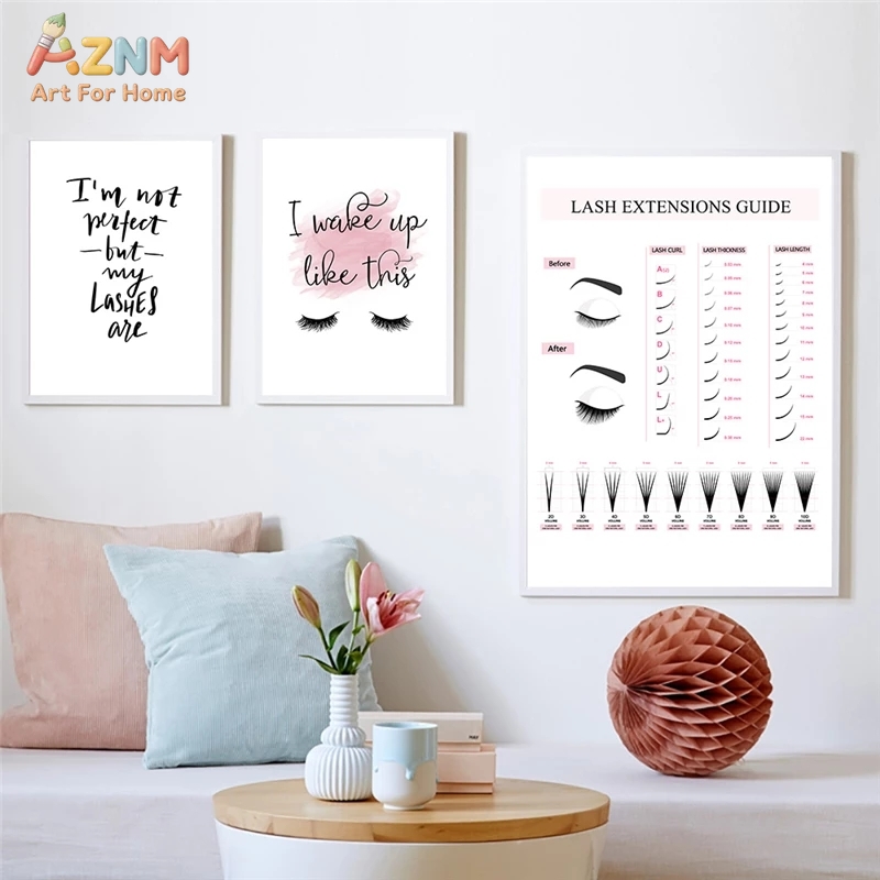 Quadro Decorativo em Tela AZNM - Makeup Is Beauty Quotes avaliação e preço