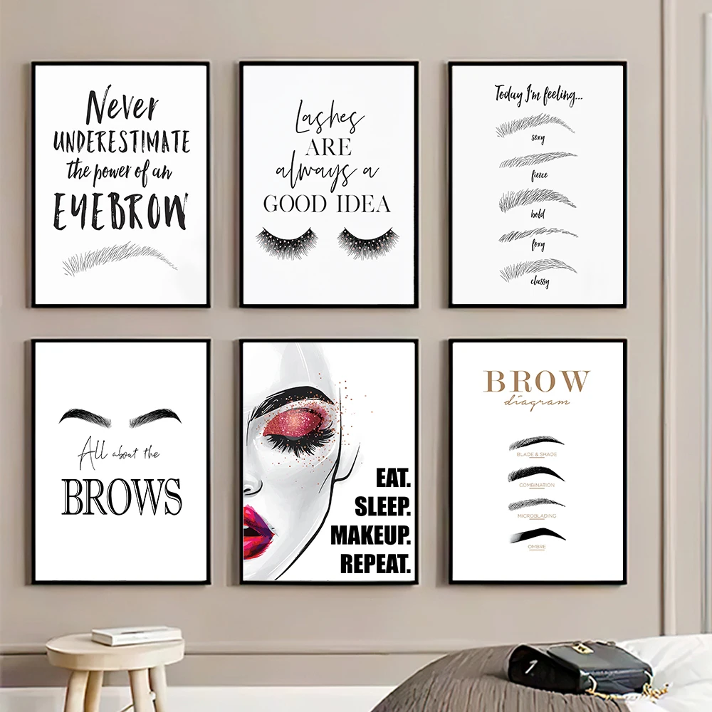Moda Maquiagem Pintura Canvas, - Makeup Is Beauty Quotes avaliação e preço