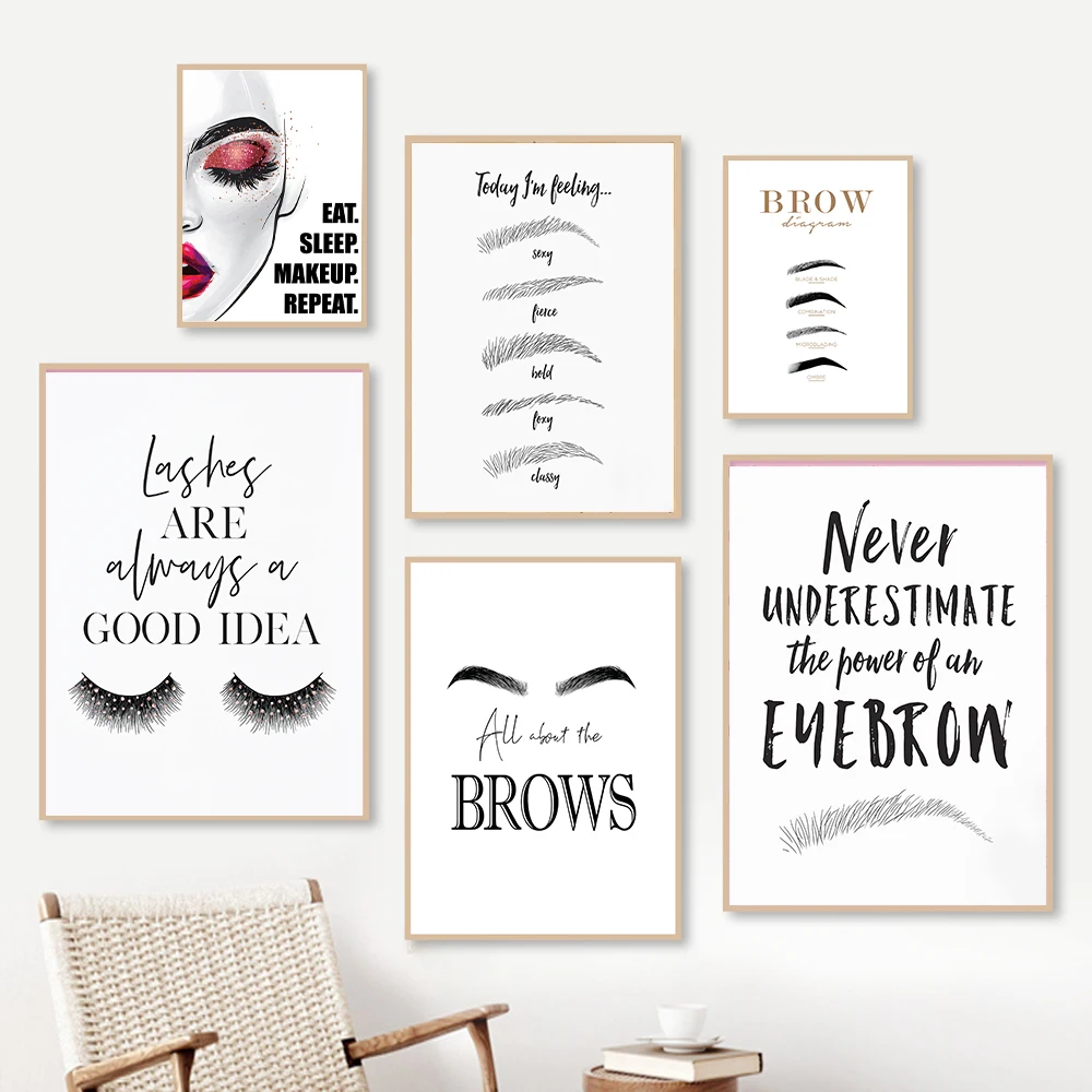 Moda Maquiagem Pintura Canvas, - Makeup Is Beauty Quotes avaliação e preço